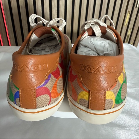 NEW 🌈 COACH 🌸 Women's Citysole Skate Sneakers in the Rainbow Signature Canvas ‼️ - Picture 6 of 12